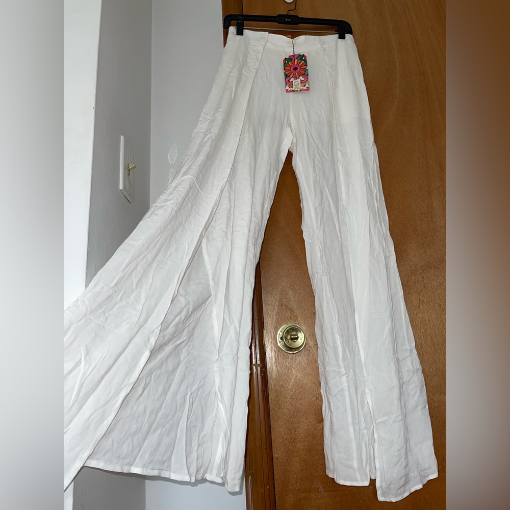 FARM RIO ANTHROPOLOGIE PANTS WHITE